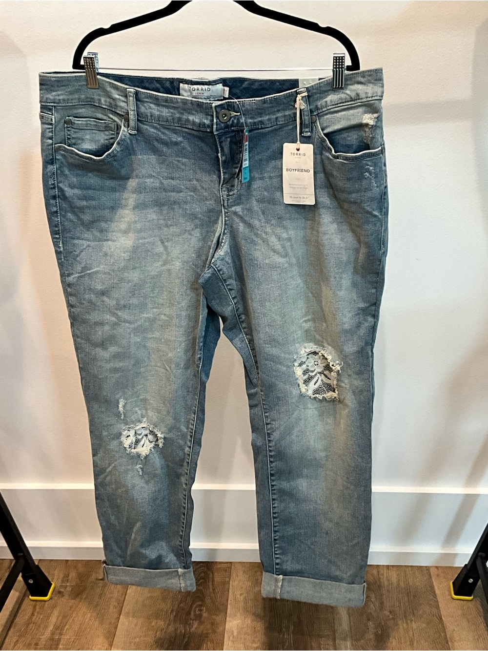 torrid Light Blue Distressed Boyfriend Jeans - Women's